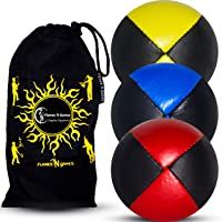 3X Pro Pelotas de Malabares - Bolas de Malabarismo (Cuero) Profesionales Bolsa de Frijoles Pelotas- Conjunto de 3…